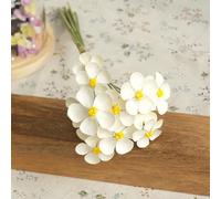 Lot de 10 fleurs adhésives à faire soi-même pour vases, fleurs violettes artificielles, accessoires de photographie, décoration de salon, décoration de restaurant (jaune)