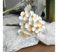 Lot de 10 fleurs adhésives pour vase à faire soi-même, fleurs violettes artificielles, accessoires de photographie, décoration de salon, décoration de restaurant (orange)