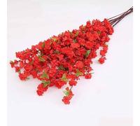 Lot de 10 Fleurs de pêcher artificielles, 65 cm, en Soie, avec Longues tiges, for intérieur et extérieur, for Mariage, Maison, Bureau(04,65cm)