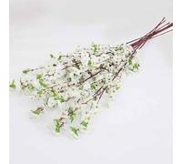 Lot de 10 Fleurs de pêcher artificielles, 65 cm, en Soie, avec Longues tiges, for intérieur et extérieur, for Mariage, Maison, Bureau(05,125cm)