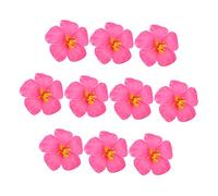 Lot de 10 fleurs d'hibiscus artificielles roses - Décoration de mariage - Fleur d'hibiscus hawaïenne - de mariée - Pinces à cheveux - Fleurs artificielles de mariage - Banquet -
