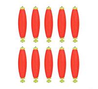 Lot de 10 flotteurs de pêche en mousse EVA, ronds et ovales pour la pêche, libération de l'hameçon, bouée rouge haute visibilité, idéal pour les débutants et les enfants (ovale)
