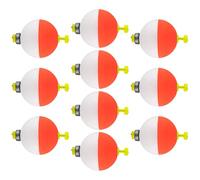 Lot de 10 flotteurs de pêche lestés en mousse - Bouée ovale à bouton poussoir avec accessoires en mousse EVA pour panfish buste truite