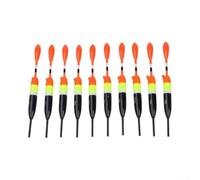Lot de 10 flotteurs de pêche pour lancer de longue distance, flotteurs | Design antidérapant, matériau en plastique, pêche en mer et en rivière, pour des poids de 3 g à 15 g, couleur rouge et noire