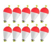 Lot de 10 flotteurs ovales en aquatique avec boule pondérée, accessoires de sport pour extérieur, truites, rivières, lacs, glaces et eaux profondes douces