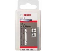 Bosch Foret à double pointe HSS 4,9 x 17 x 62 mm – Lot de 10