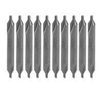 Lot de 10 forets centraux HSS type A pour matrices, acier inoxydable, positionnement en spirale, 1,5 mm, acier rapide, outils de perçage de précision pour perceuses d'établi et