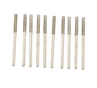 Lot de 10 forets émeri pour verre, verre, verre, brique, brique, pierre vitrifiée de diamètre 0,8 à 2,5 mm, tige de 2,35 mm pour verre, bouteille, bocal, carrelage, porcelaine, brique, pierre