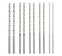 Lot de 10 forets en acier rapide extra longs de 150 mm de longueur 2 mm à 5 mm pour percer du bois, de l'aluminium, du plastique à l'aide de perceuses électriques