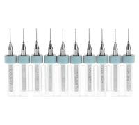 Lot de 10 forets en carbure de tungstène pour circuits imprimés Maso 0,5 mm - 2,5 mm - Tige 1/8" pour PCB, Dremel, Bijoux, CNC, métaux mous, circuit imprimé, outil de gravure, multicolore