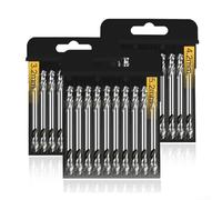 Lot de 10 forets hélicoïdaux à double extrémité HSS6542 pour perceuse d'établi, perceuse radiale, perceuse manuelle (5,2 mm)