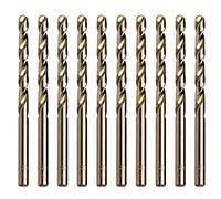 Lot de 10 forets hélicoïdaux avec revêtement en acier rapide pour percer des trous en métal non ferreux, affûteuse robuste