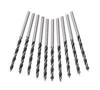 Lot de 10 forets hélicoïdaux en acier à haute teneur en carbone avec pointe centrale de 3 mm de diamètre pour le travail du bois