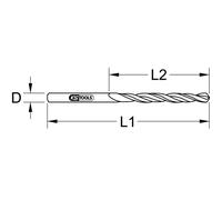 KS TOOLS Forets HSS-G Co 5, 4,3mm, pack de 10