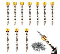 Lot de 10 forets magnétiques de 6,5 cm - de tournevis antidérapants en chrome vanadium - Résistant à la rouille - Outil de menuiserie ergonomique pour entrepreneurs - Si