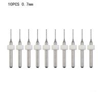 Lot de 10 forets PCB avec acier au carbure pour perçage de circuits imprimés avec décharge stable des débris et réduction de la casse (0,7 mm)