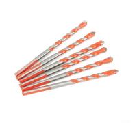 Lot de 10 forets polyvalents en carbure cémenté de 6 mm avec tige triangulaire triangulaire précis pour verre, céramique, carrelage