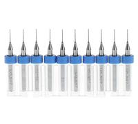 Lot de 10 forets rotatifs en carbure de tungstène 0,5 mm BE-TOOL - 2,5 mm - Tige 1/8" pour PCB, Dremel, Bijoux, CNC, métaux mous, circuit imprimé, outil de gravure, multicolore