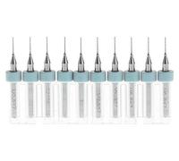 Lot de 10 forets rotatifs en carbure de tungstène 0,5 mm BE-TOOL - 2,5 mm - Tige 1/8" pour PCB, Dremel, Bijoux, CNC, métaux mous, circuit imprimé, outil de gravure, multicolore