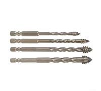 Lot de 10 forets triangulaires en carbure et verre 6-12 mm
