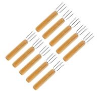 Lot de 10 fourchettes à Pommes de Terre avec 3 Dents en Acier Inoxydable, réutilisables comme brochette de mais, Aide à Peeling