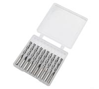 Lot de 10 fraises à 2 cannelures en carbure pour routeur CNC, outils de coupe à nez plat de 45,7 cm, longueur de 22 mm pour le travail du bois et la gravure