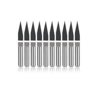 Lot de 10 fraises à rainurer en V de 10/15/20/25 degrés, 0,1 mm à 0,5 mm, fraise à graver PCB en carbure de tungstène CNC(10PCS degree10X0.2mm)