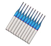 Lot de 10 fraises à tige en carbure de tungstène Bleu Cutter CNC PCB Gravure outil de fraisage pour sculpture (1,0 mm)