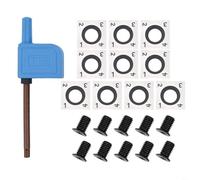 Lot de 10 fraises carrées en carbure de tungstène 14 mm pour tournage, vis et clés incluses pour plus de commodité