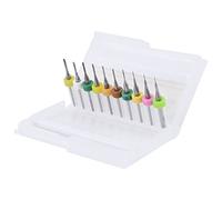 Lot de 10 fraises de coupe en carbure de tungstène PCB 0,5/0,6/0,7/0,8/0,9/1,0/1,1/1,2/1,3/1,4 mm