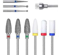 Lot De 10 Fraises Diamantées En Carbure De Tungstène Pour Mini Perceuses, Accessoires Dremel, Têtes De Meulage En Acier Tungstène