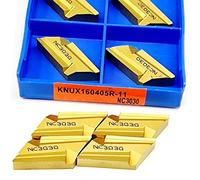 Lot de 10 fraises d'insertion en carbure CNC KNUX160405R NC3030 pour tour en alliage dur KNUX 160405R (KNUX160405L NC3030)