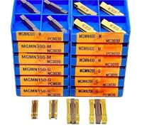 Lot de 10 fraises d'insertion en carbure CNC MGMN150 MGMN200 MGMN300 MGMN400 PC9030 NC3020 NC3030 Outil de tournage Inserts de rainurage Lame Tour Outils de coupe MGMN (MGMN300-M, NC3030)