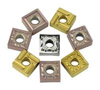 Lot de 10 fraises d'insertion en carbure CNC SNMG120404 SNMG120408 pour outil de tournage externe MSDNN MSSNR SNMG R-S/L-S lame en acier inoxydable CNC L (SNMG120408-MA, YZ15TF)