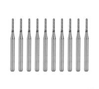 Lot de 10 fraises en carbure de tungstène de 1,6 mm pour PCB et machines CNC, tige de 3,2 mm, fraise en alliage dur pour métal, bois, plastique, fibre de verre