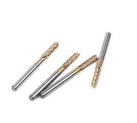 Lot de 10 fraises en carbure de tungstène de 3,175 mm avec tige de 20,3 cm, fraises CNC revêtues pour gravure sur circuit imprimé, métal, bois, plastique, fibre de verre et