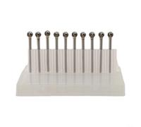 Lot de 10 fraises rotatives 3 x 6 mm pour sculpture sur bois et travail des métaux, fabriquées en carbure traité thermiquement (C)