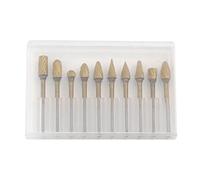 Lot de 10 fraises rotatives de précision en alliage d'acier avec double rainure pour la gravure du métal et le traitement des moules Tête de meulage des aciers alliés