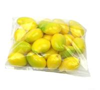 Lot de 10 fruits artificiels décoratifs en plastique réalistes pour table de cuisine, décoration d'intérieur, fête et arrangements de bricolage (mangue jaune)