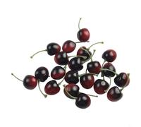 Lot de 10 fruits artificiels décoratifs en plastique réalistes pour table de cuisine, décoration d'intérieur, fête et arrangements DIY (pour cerise)