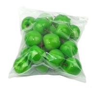 Lot de 10 fruits artificiels en mousse plastique pour arrangements floraux pour décoration de table de cuisine (vert)