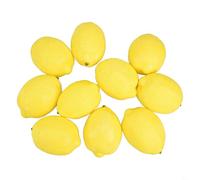 Lot de 10 fruits artificiels en mousse pour décoration d'intérieur et jardin - Vert et jaune (jaune)