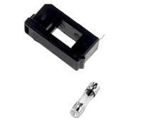 Lot de 10 fusibles en verre noir 5 x 20 mm, B/L/X-A, tube de fixation 5 x 20 mm, porte-fusible for circuit imprimé 5 x 20 mm(2A)