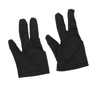 Lot de 10 gants de billard à trois doigts pour billard et carambole | Unisexe pour main gauche ou droite | Accessoires de réduction de friction pour sports d'intérieur | Noir, bleu, rouge (noir)