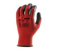 Lot de 10 Gants de travail COVERGUARD EUROLITE 13L850 - Rouge / Gris 11