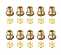 Lot de 10 Gicleur Gaz Butane,2×0.5mm,4×0.7mm,2×0.87mm,2×1.02mm Gicleur Gaz Bouteille,Gicleur Gaz de Ville,Injecteur Gaz Butane
