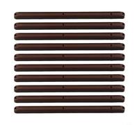 Lot de 10 glissières de tiroir de rechange en plastique pour tiroirs et armoires avec rail de support (marron, 298 mm)