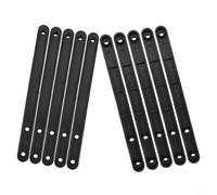 Lot de 10 glissières de tiroir de rechange en plastique pour un mouvement fluide et silencieux des tiroirs dans les armoires (noir, 180 mm)