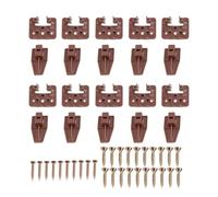 Lot de 10 glissières et rails de tiroir pour commode, fixation centrale, pièces de rechange en plastique avec vis pour système de tiroir de meuble