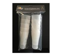 BeerUp Gobelets 25 cl Transparent – Lot de 10